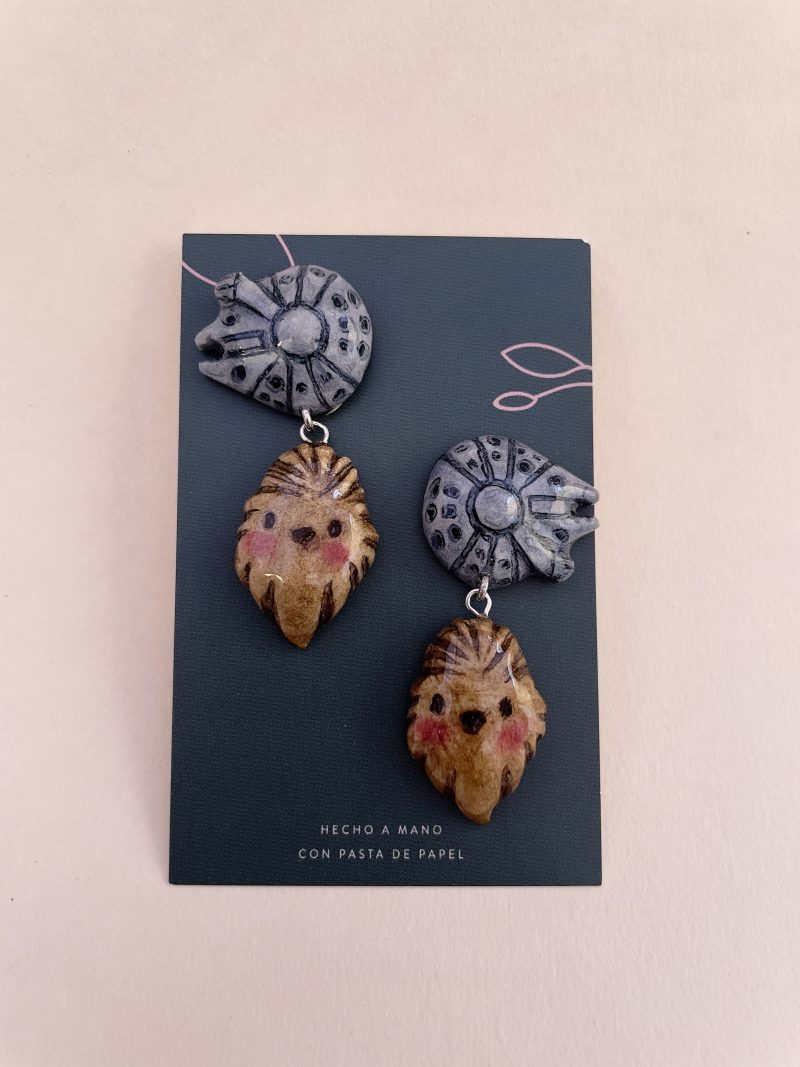 Pendientes Chewbacca y Halcón milenario