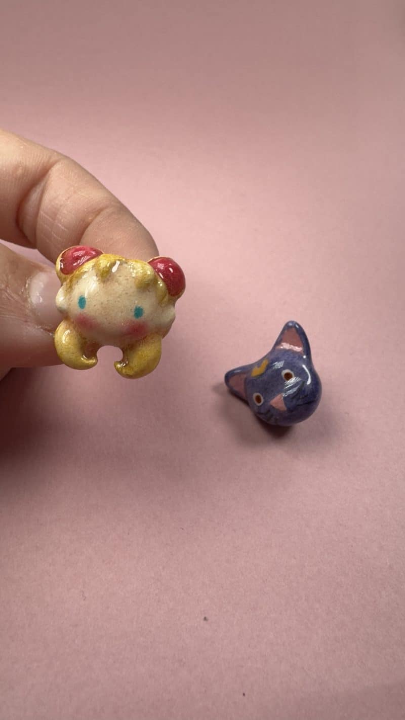 Pendientes botón Sailor y Luna