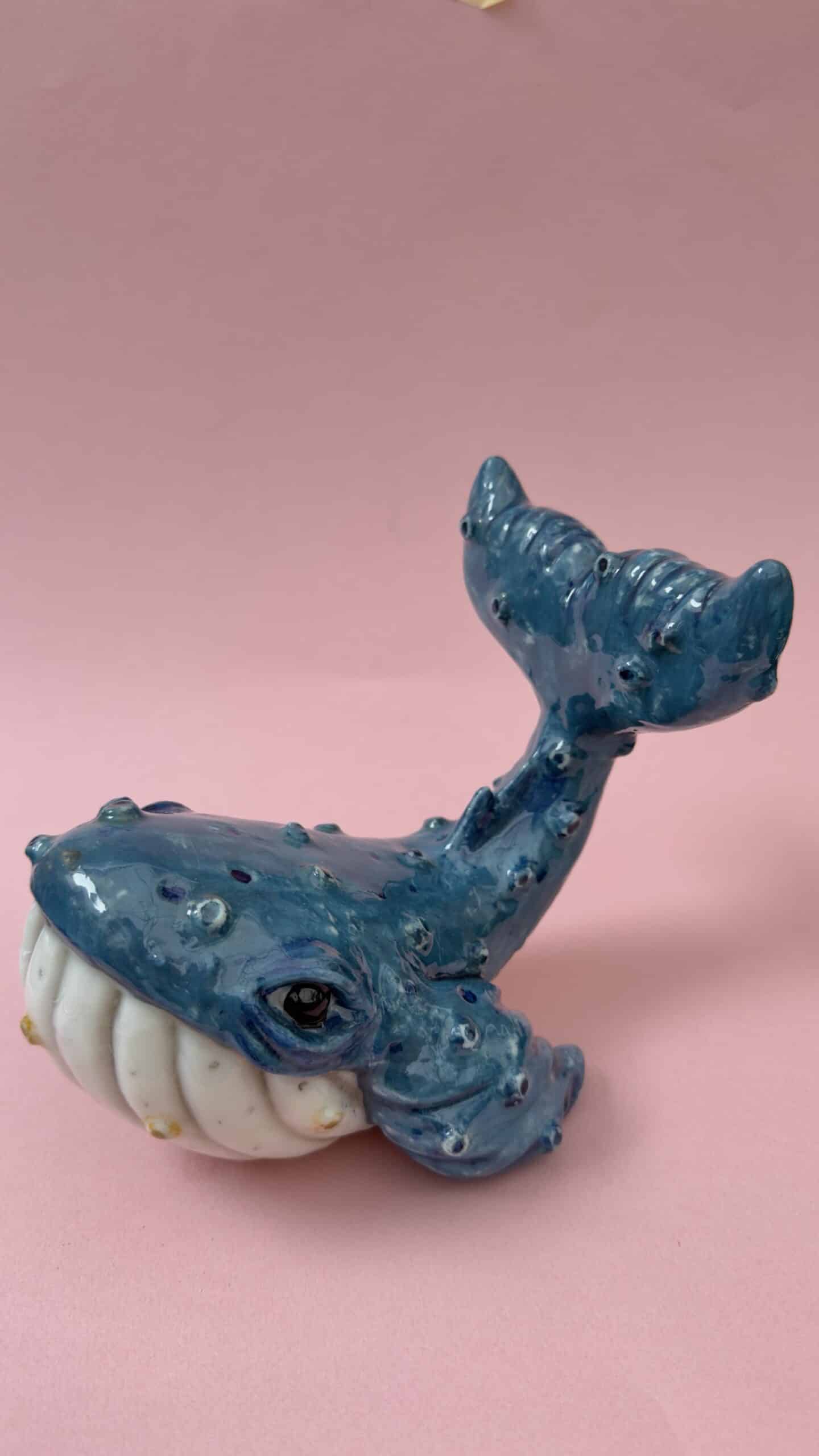Ballena escultura acabafo brillante