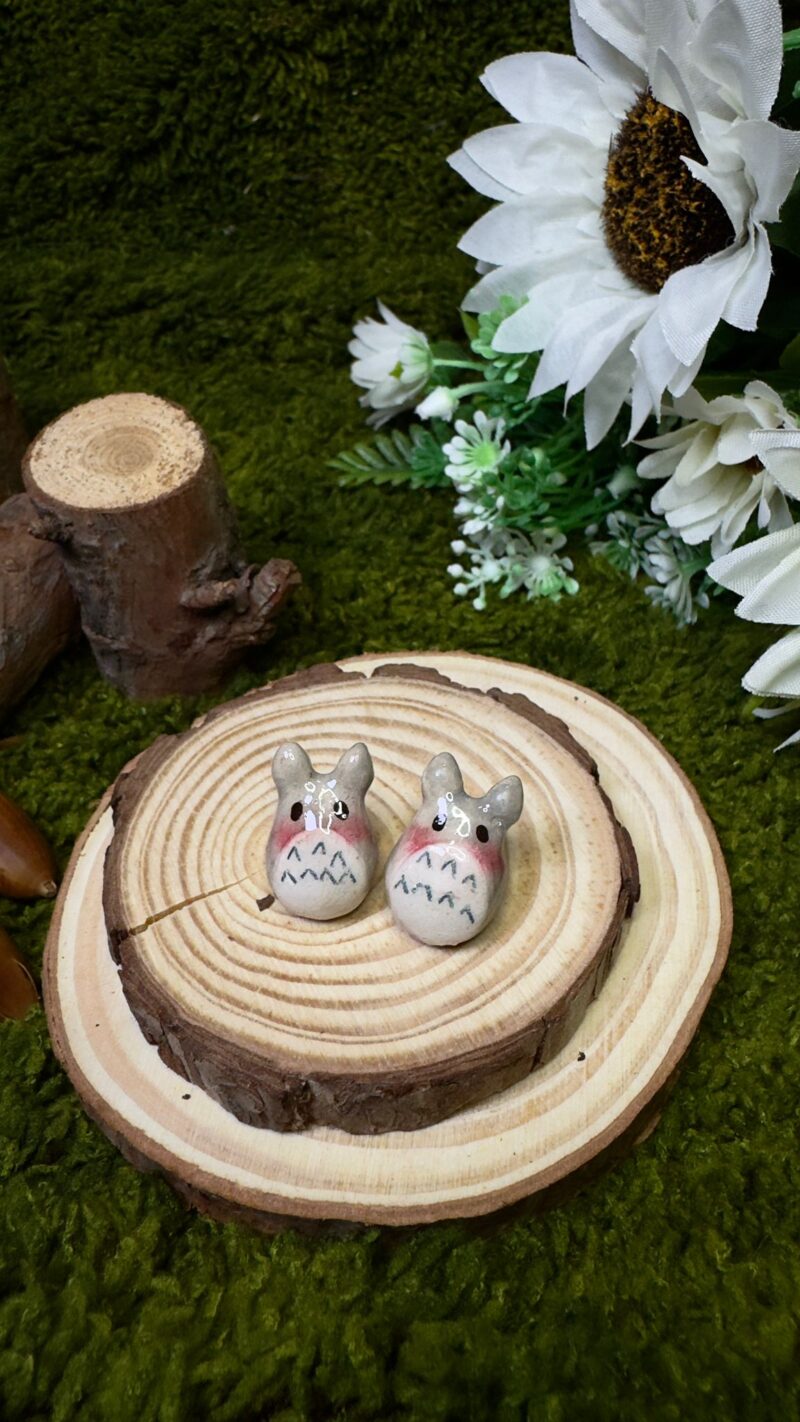 Pendientes Totoro botón